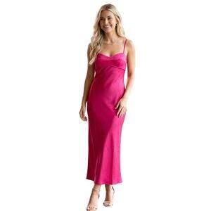 WAYF Slip Dress Small Pink Red Prom Gala Cocktail Party Eveningwear Feminine NWT
